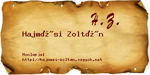 Hajmási Zoltán névjegykártya